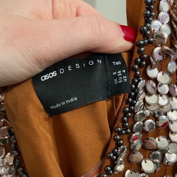 ASOS Multicolor Sequin Backless Dress - Picture 3 of 4